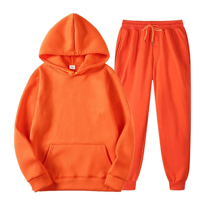 Men's Hoodie and Jogger Casual Sets | Clothing Sets - Orange
