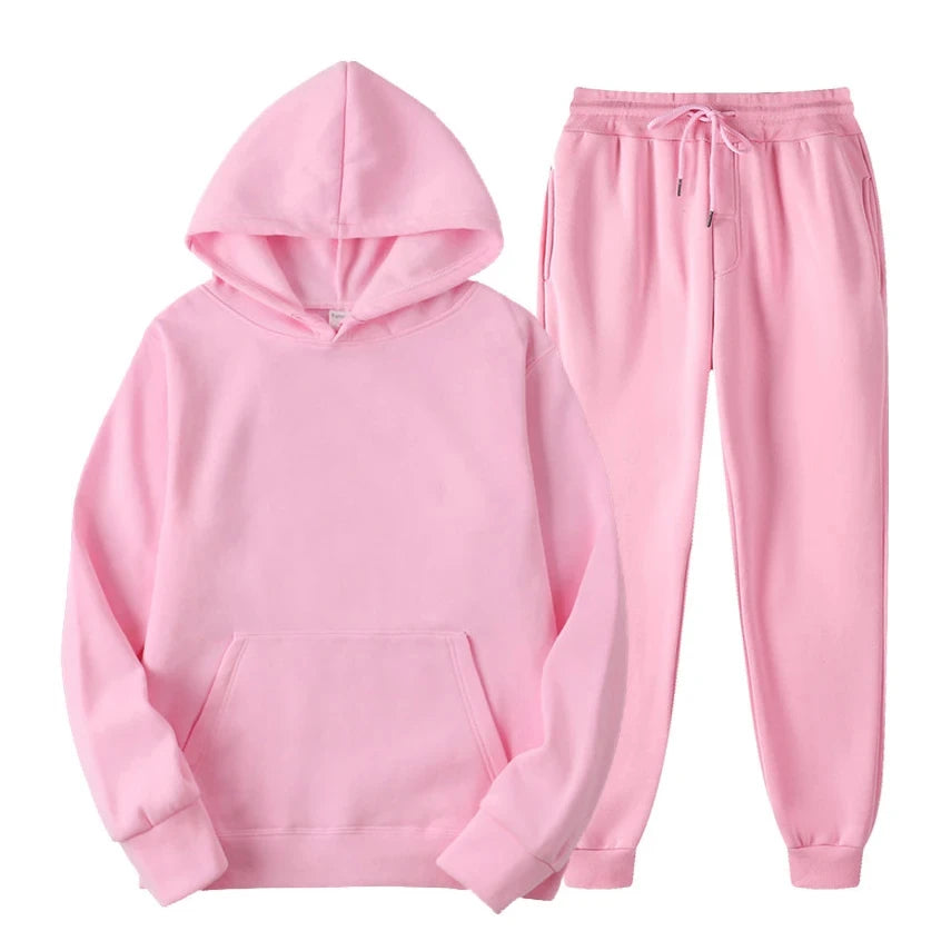 Men's Hoodie and Jogger Casual Sets | Clothing Sets - Pink