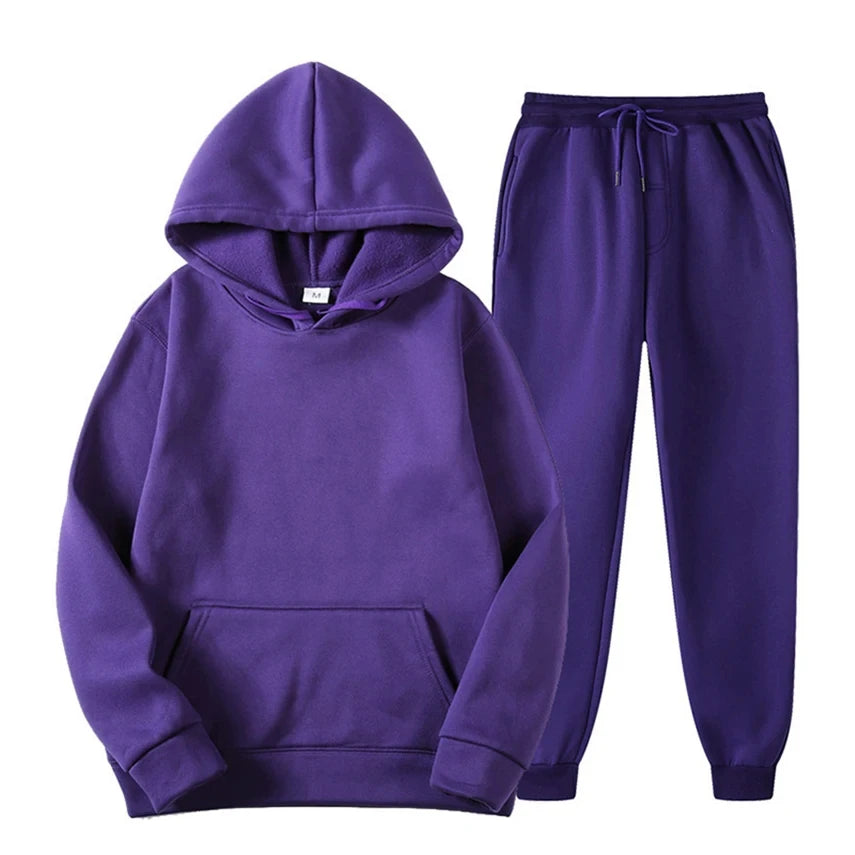 Men's Hoodie and Jogger Casual Sets | Clothing Sets - Purple