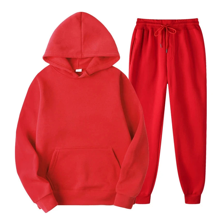 Men's Hoodie and Jogger Casual Sets | Clothing Sets - Red