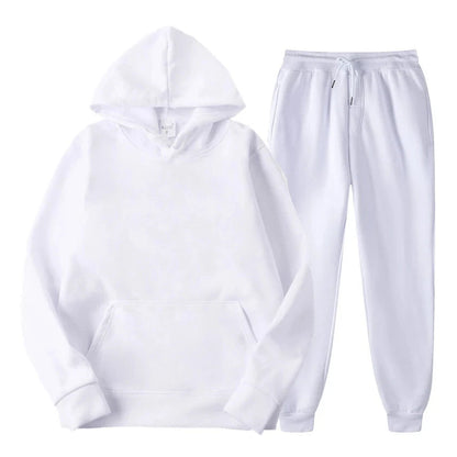 Men's Hoodie and Jogger Casual Sets | Clothing Sets - White