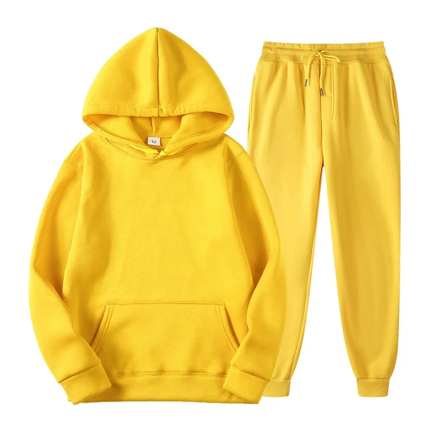 Men's Hoodie and Jogger Casual Sets | Clothing Sets - Yellow