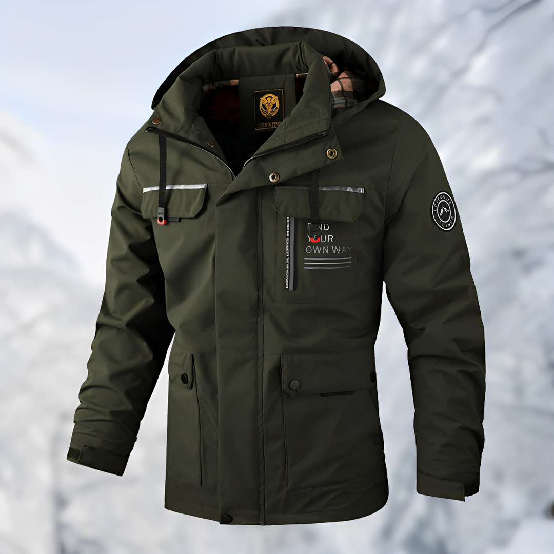 Men's Jacket with Adjustable Hood | Coats & Jackets - Green