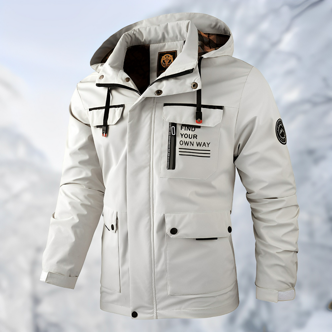 Men's Jacket with Adjustable Hood | Coats & Jackets - White