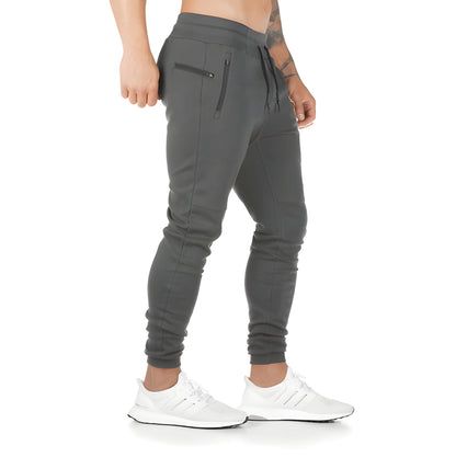 Men's Jogger Pants with Zip Pockets | Lightweight Polyester - Dark Grey