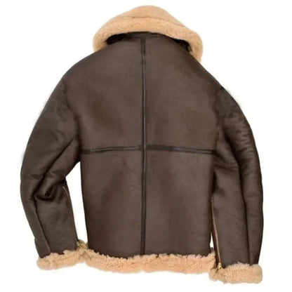 Men's Leather Pilot Jacket | Sherpa Lined Aviator Coat