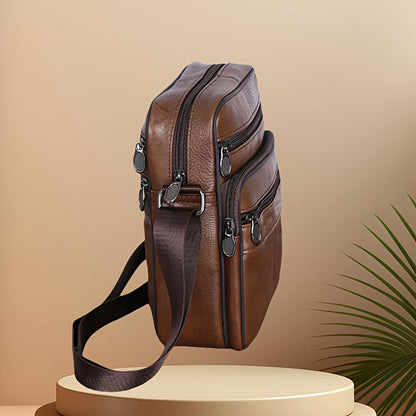 Men's Leather Shoulder Bag | Adjustable Strap Messenger