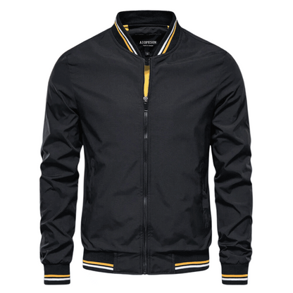 Men's Lightweight Jacket | Casual Zip-Up Coat - Black