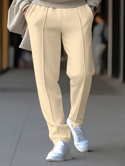 Men's Lightweight Jogger Pants | Drawstring Waist Slim Fit - Khaki