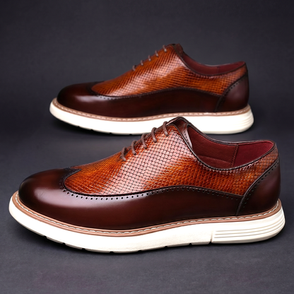 Men's Oxfords Casual | Wingtip Brogue Detail Shoes