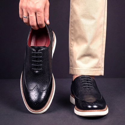 Men's Oxfords Casual | Wingtip Brogue Detail Shoes