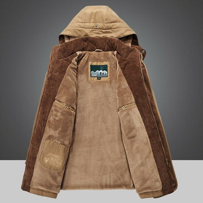 Men's Parka | Zip-Front Coat with Multiple Pockets