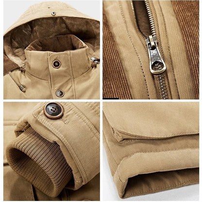 Men's Parka | Zip-Front Coat with Multiple Pockets