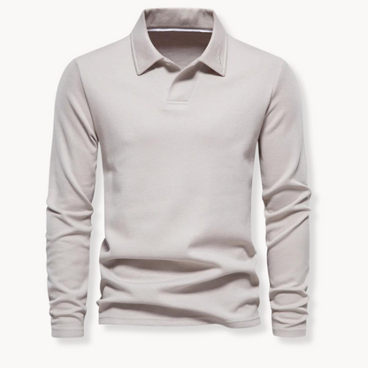 Men's Polo Shirts | Long Sleeve Casual Shirts - Beige