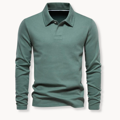 Men's Polo Shirts | Long Sleeve Casual Shirts - Green