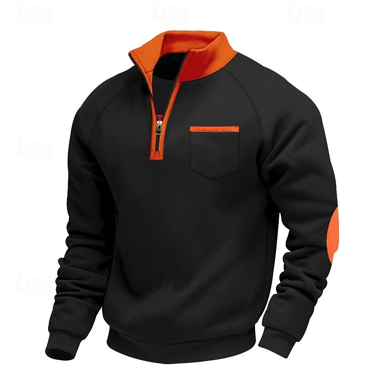 Men's Quarter-Zip Pullover | Pullover Sweaters - Black