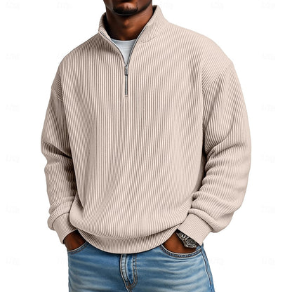 Men's Quarter-Zip Pullover | Pullover Sweaters - Khaki