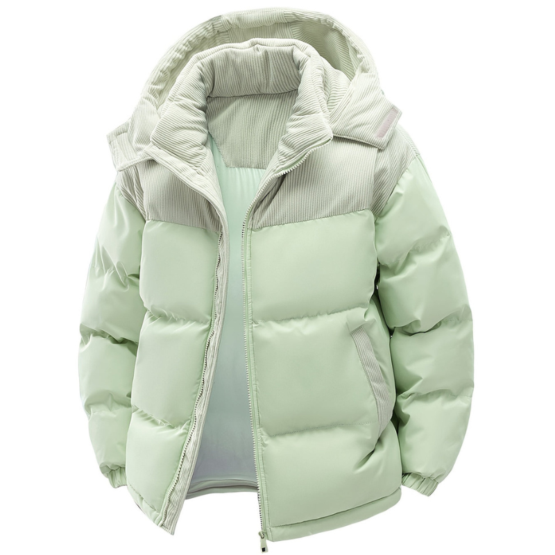 Men's Quilted Hooded Vest | Zip-Up Bodywarmer - Green