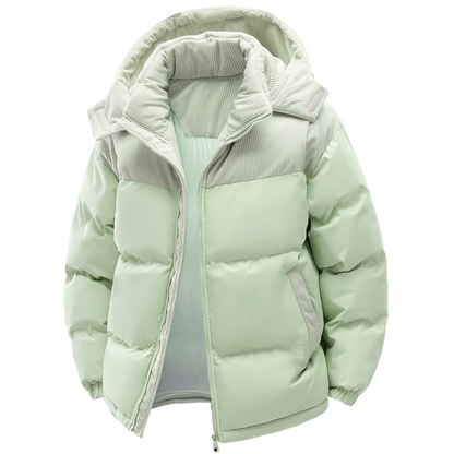 Men's Quilted Hooded Vest | Zip-Up Bodywarmer - Green