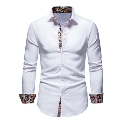 Men's Slim Fit Shirts with Classic Collar | Casual Shirts - White
