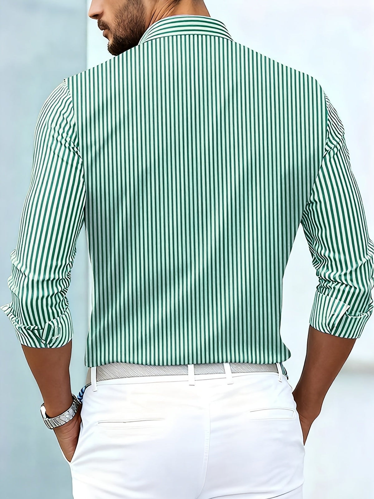 Men's Striped Long Sleeve Shirt | Casual Shirts