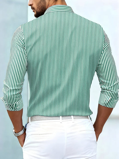 Men's Striped Long Sleeve Shirt | Casual Shirts