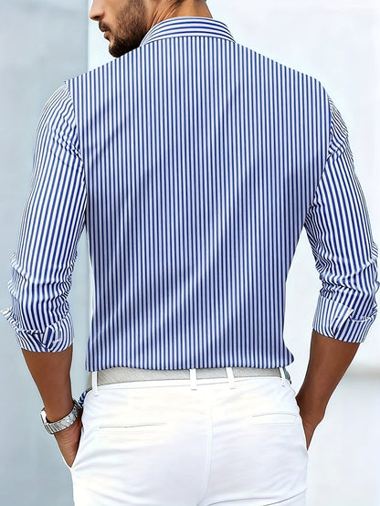 Men's Striped Long Sleeve Shirt | Casual Shirts