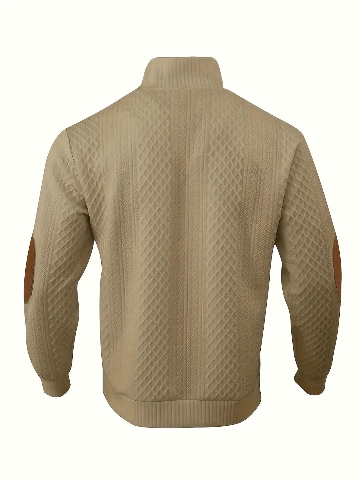 Men's Sweater with Stand Collar | Button Henley Knit