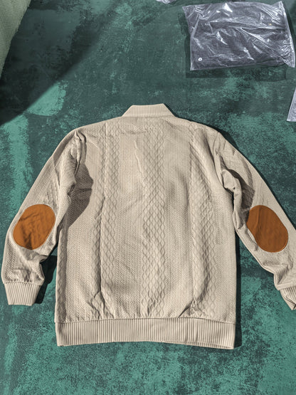 Men's Sweater with Stand Collar | Button Henley Knit
