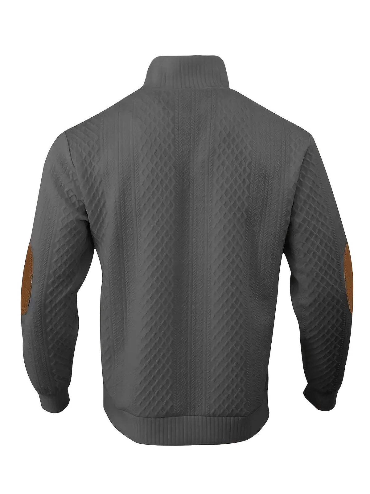 Men's Sweater with Stand Collar | Button Henley Knit