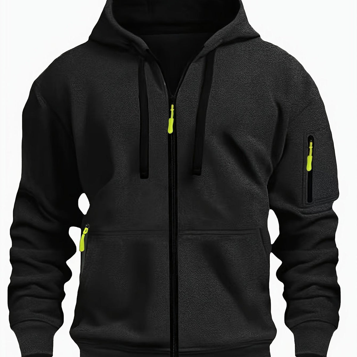Men's Sweatshirt With Pockets | Casual Hoodie - Black