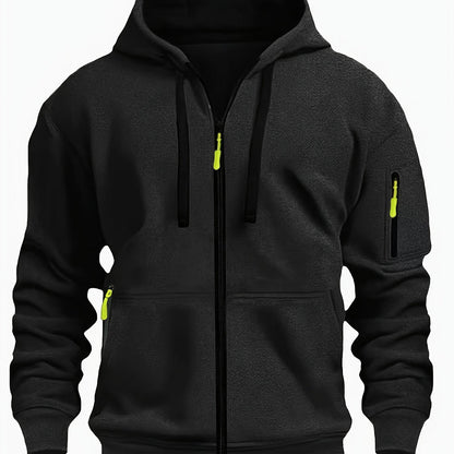 Men's Sweatshirt With Pockets | Casual Hoodie - Black