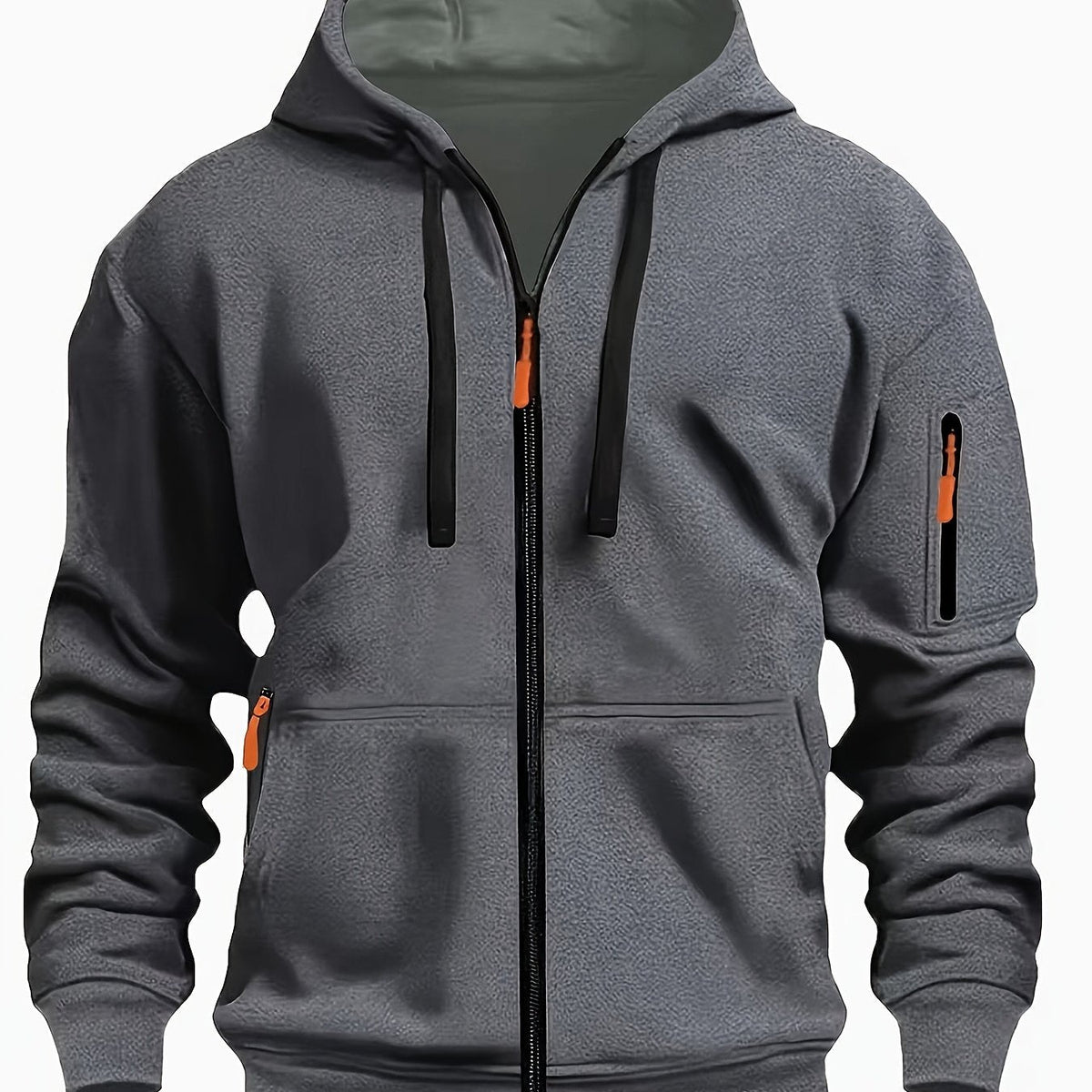 Men's Sweatshirt With Pockets | Casual Hoodie - Dark Gray