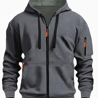 Men's Sweatshirt With Pockets | Casual Hoodie - Dark Gray