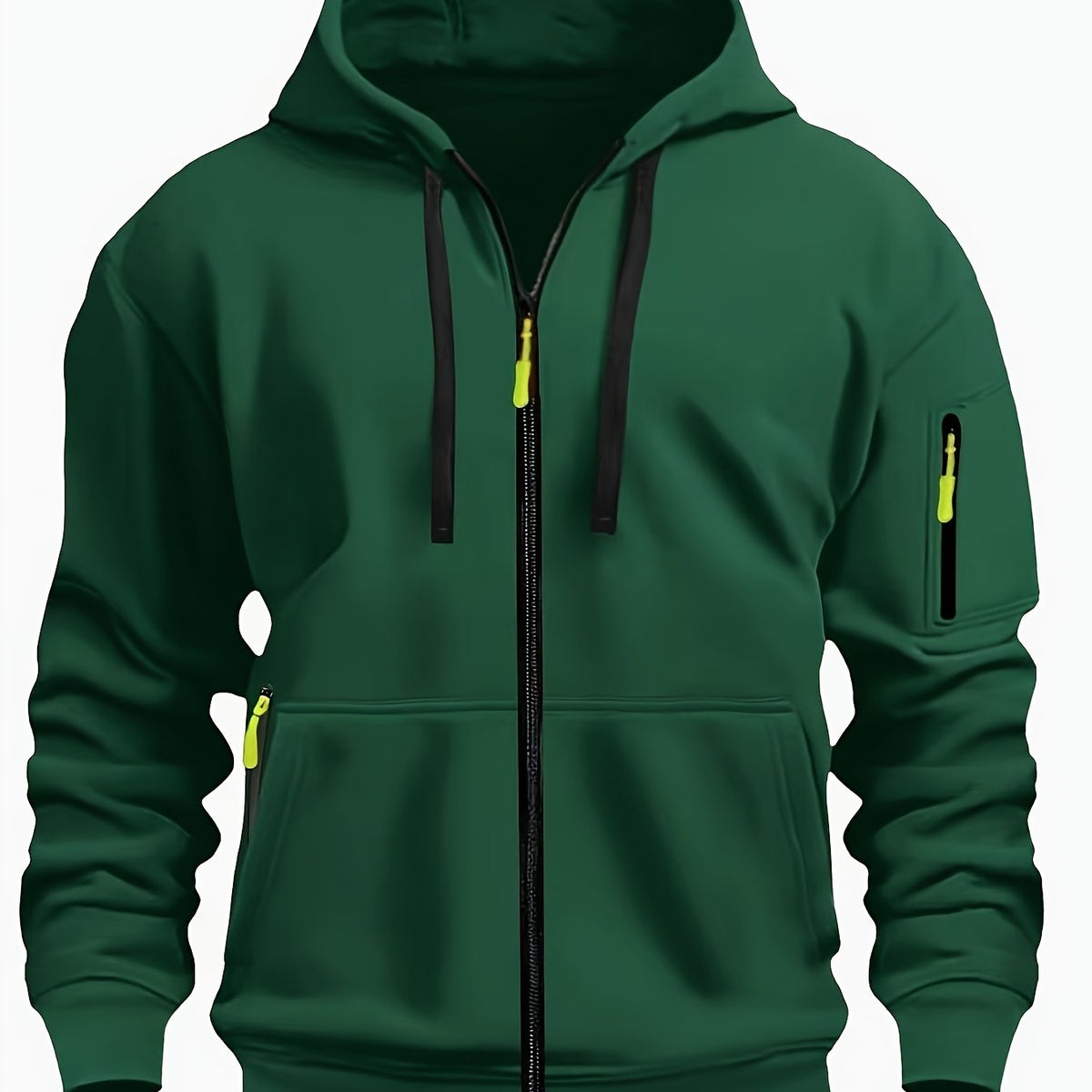 Men's Sweatshirt With Pockets | Casual Hoodie - Dark Green