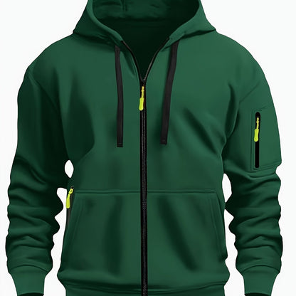 Men's Sweatshirt With Pockets | Casual Hoodie - Dark Green