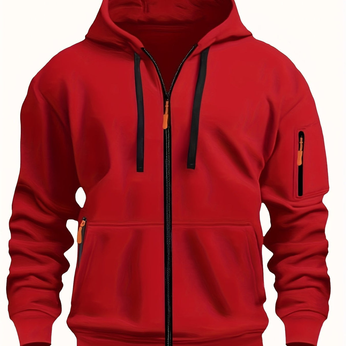 Men's Sweatshirt With Pockets | Casual Hoodie - Red