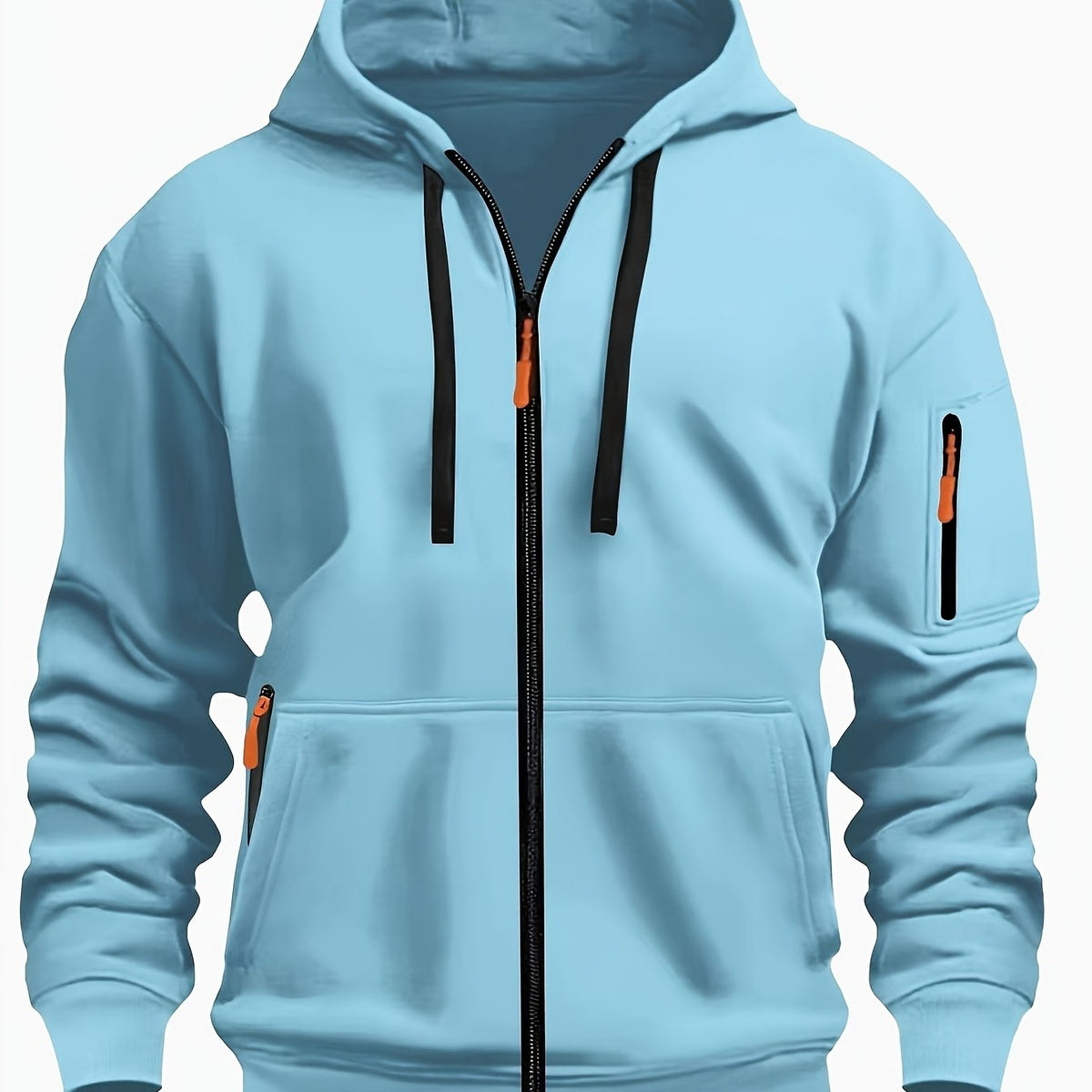 Men's Sweatshirt With Pockets | Casual Hoodie - Sky Blue