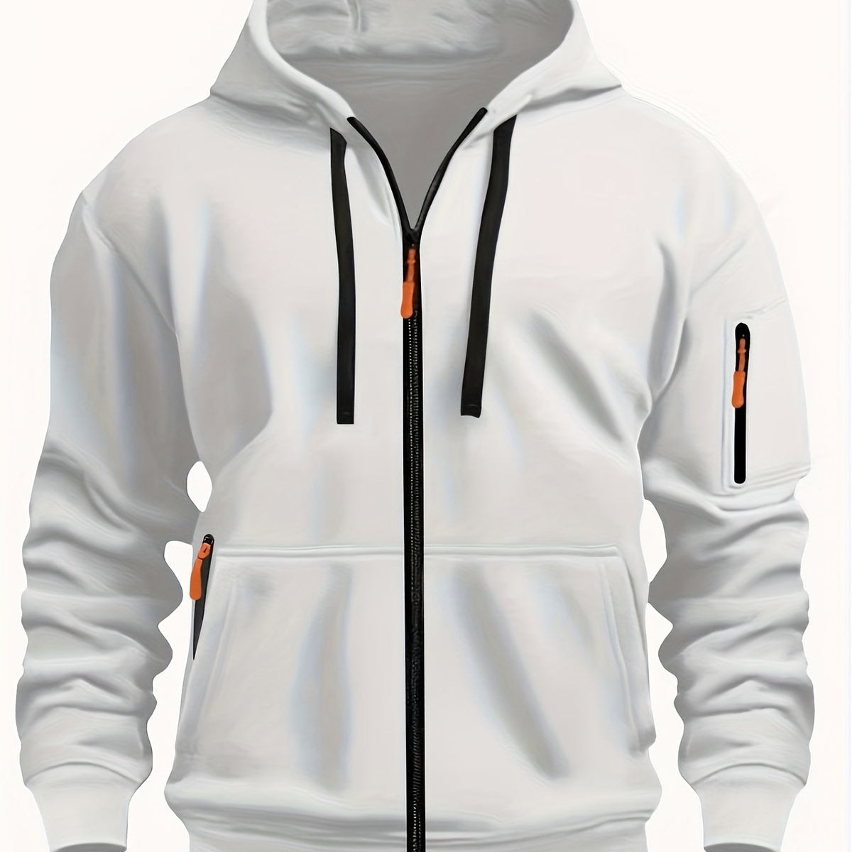 Men's Sweatshirt With Pockets | Casual Hoodie - White