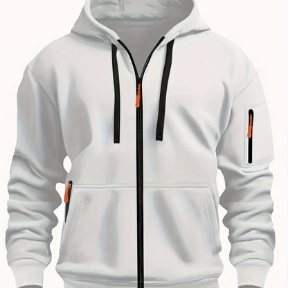 Men's Sweatshirt With Pockets | Casual Hoodie - White