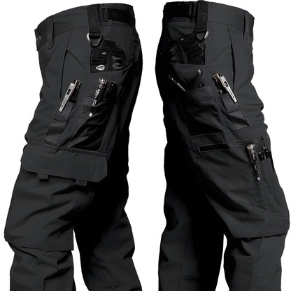 Men's Tactical Cargo Pants | Multi-Pocket Work Trousers - Black