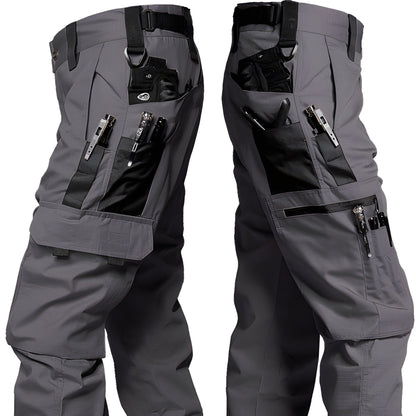 Men's Tactical Cargo Pants | Multi-Pocket Work Trousers - Gray
