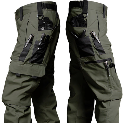 Men's Tactical Cargo Pants | Multi-Pocket Work Trousers - Green