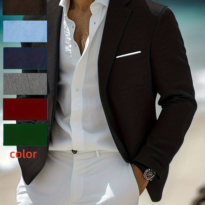 Men's Tailored Blazer | Notch Lapel Sport Coat - Black