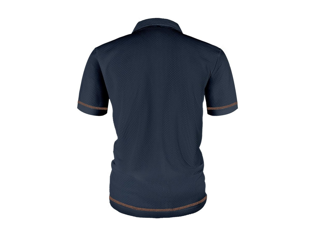 Men's Textured Polo Shirt | Short-Sleeve Collared Top