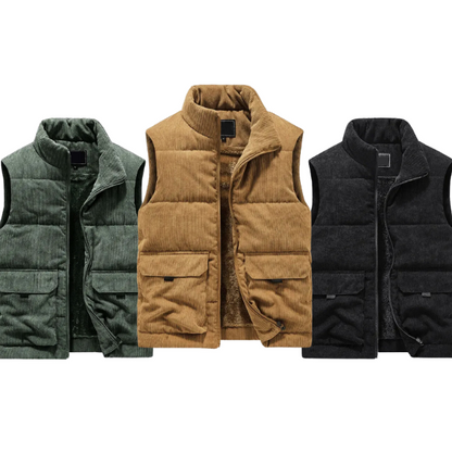 Men's Vest for Work with Stand Collar | Gilet Vest