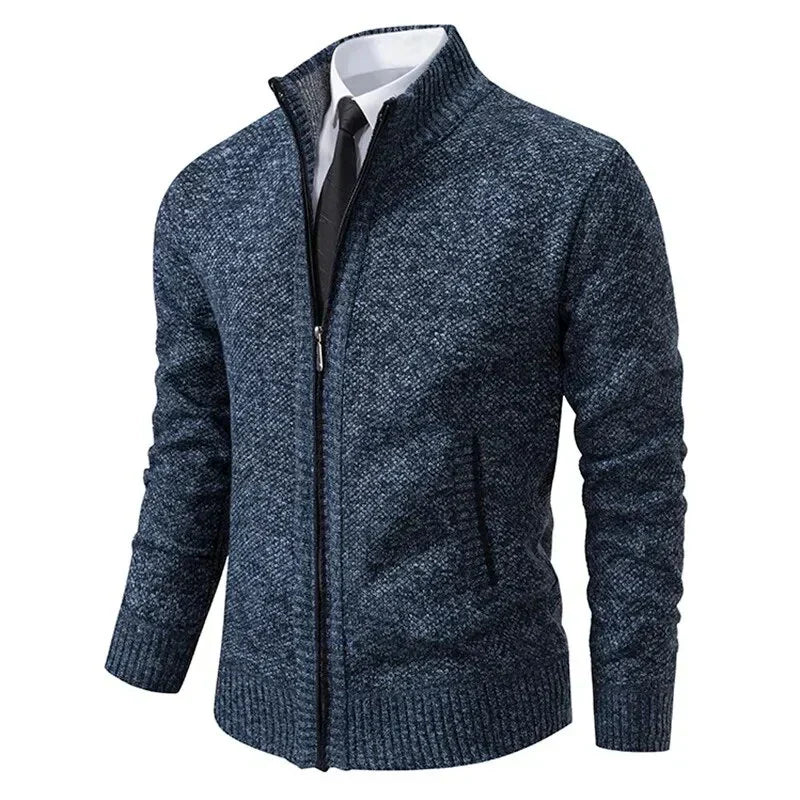 Men's Vest | Half-Zip Front with Side Pockets - Blue