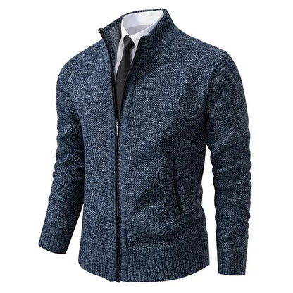 Men's Vest | Half-Zip Front with Side Pockets - Blue