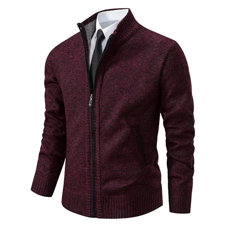 Men's Vest | Half-Zip Front with Side Pockets - Garnet