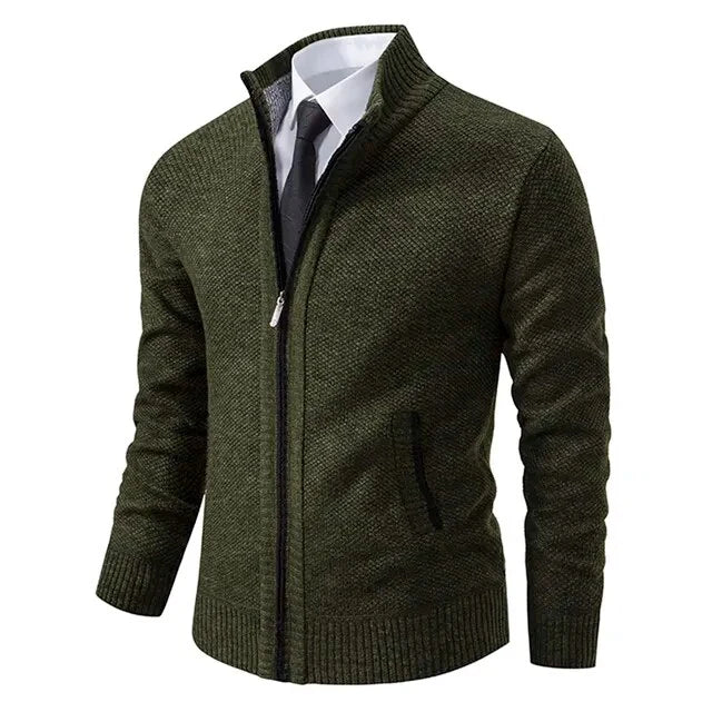 Men's Vest | Half-Zip Front with Side Pockets - Green